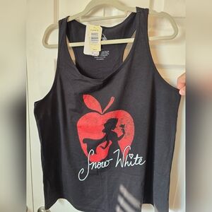 NWT Torrid Size 0 Black Tank Top with Red Apple and Snow White Graphic